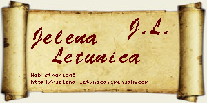Jelena Letunica vizit kartica